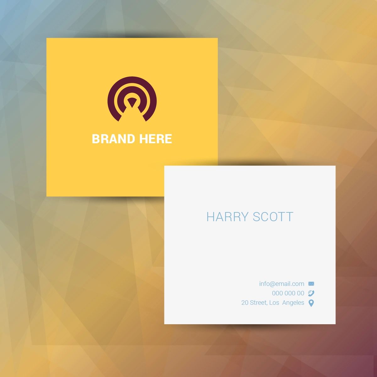 Yellow Minimalist Squared